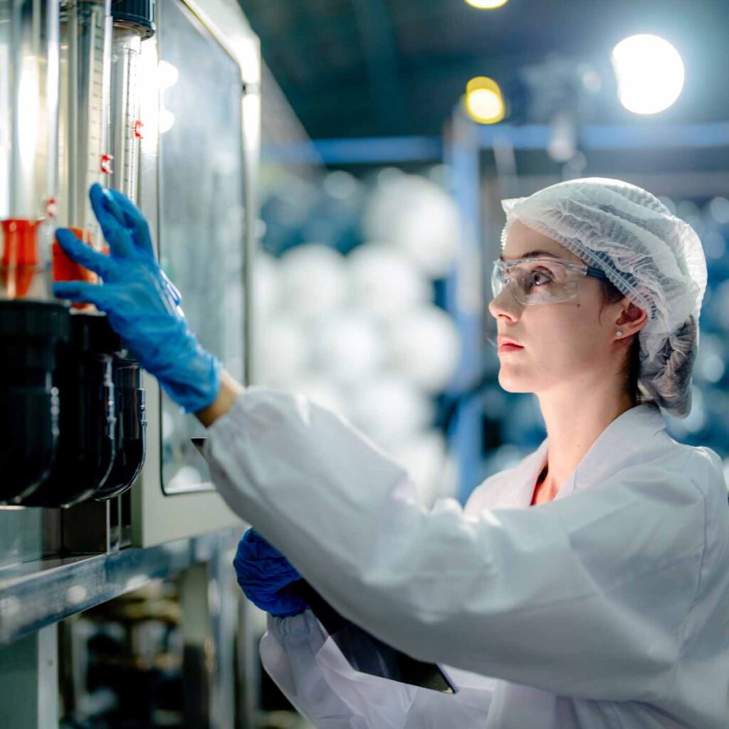 worker in chemical plant